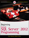 Cover image for Beginning Microsoft SQL Server 2012 Programming